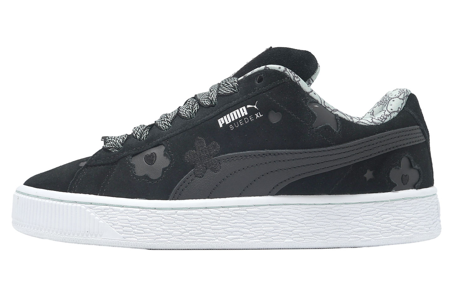 スニーカー ^PUMA^ Suede XL Hello Kitty Black Light Moss 40238101 402381 Puma Suede XL Hello Kitty WMNS Black / Light Moss - Jul 2025