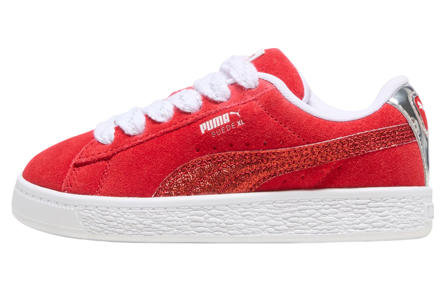 Puma Suede Xl Holiday Glitz For All Time Red / Silver