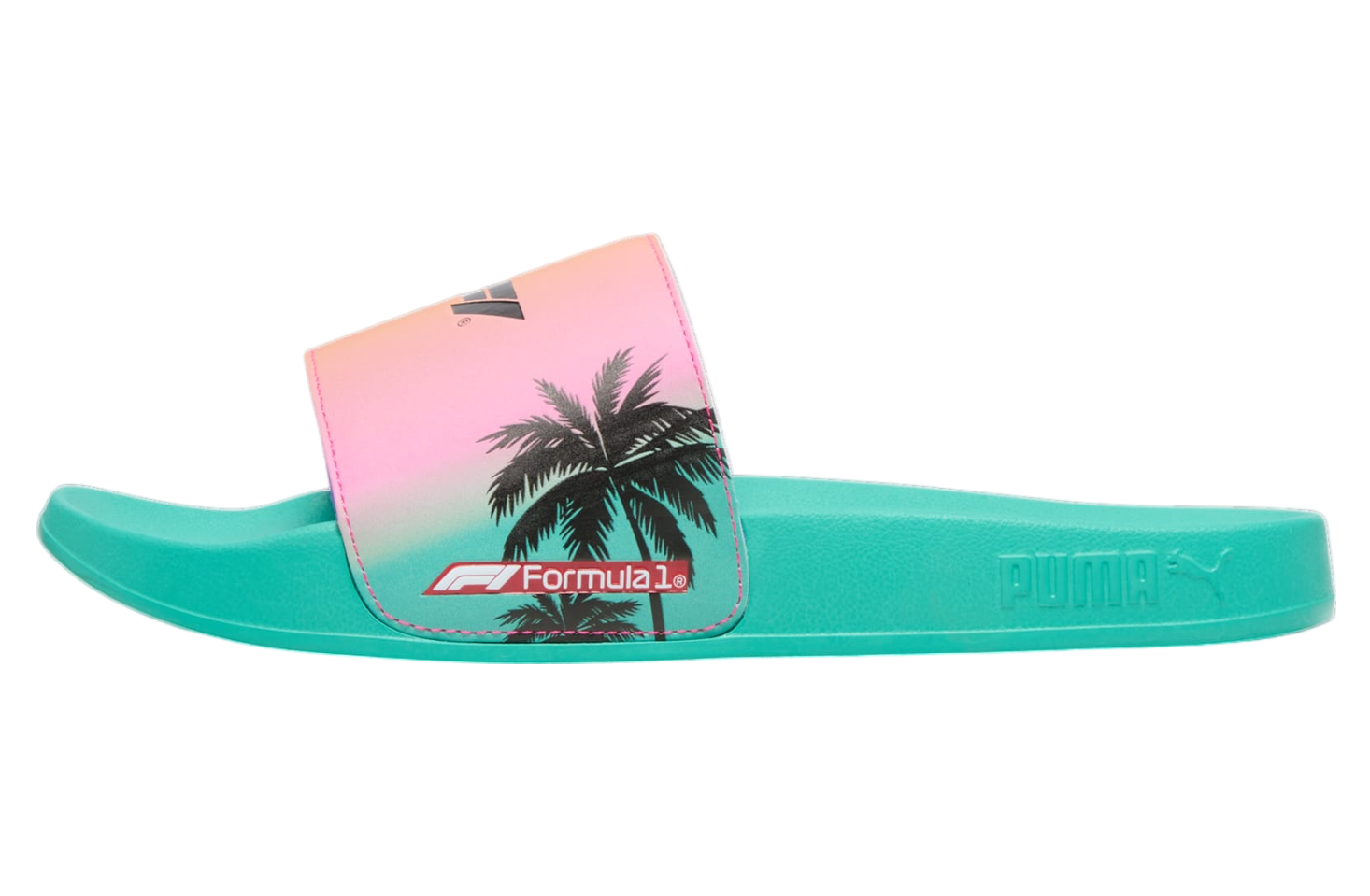 Puma X F1 Leadcat 2.0 Miami Grand Prix Slides Sparkling Green / Clementine