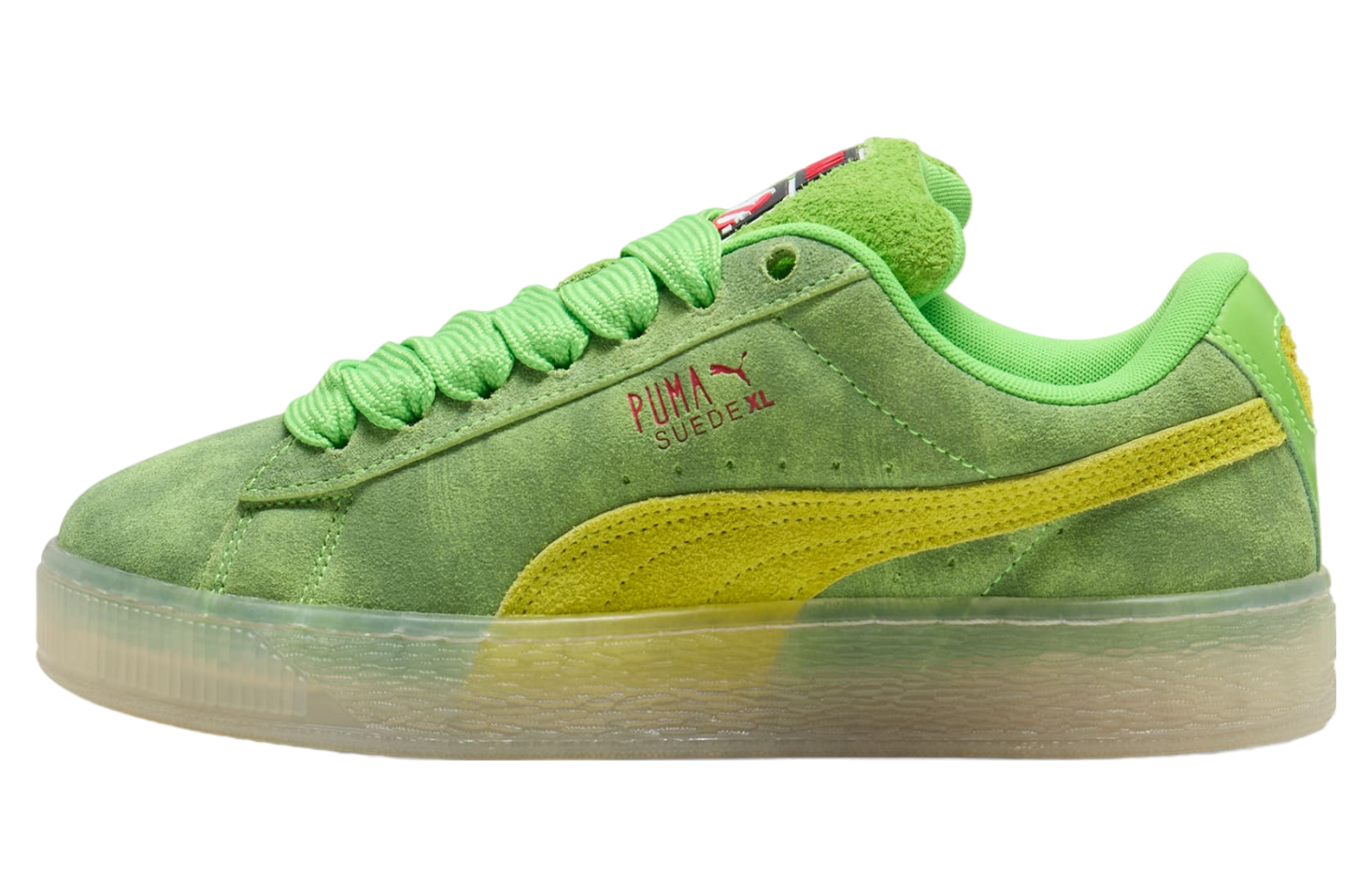 Puma x Ghostbusters Suede XL Slimer Green Lime Smash Sep 2024 399606 01 KicksOnFire