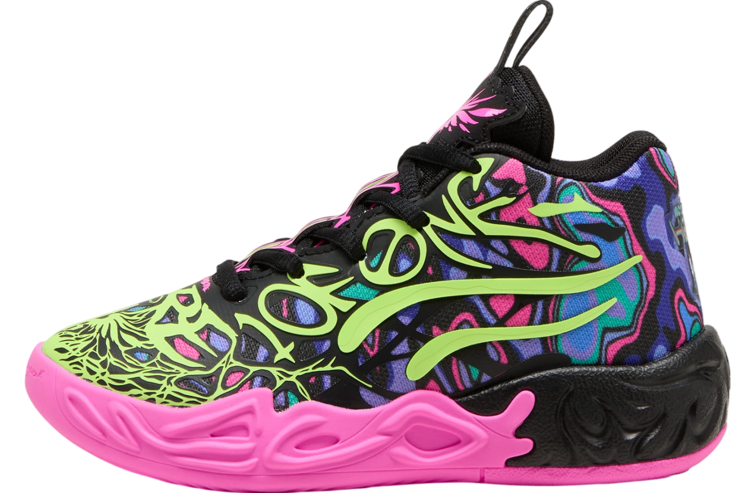 Puma x Lamelo Ball Mb.04 Little Kids Heem Black / Luminous Pink