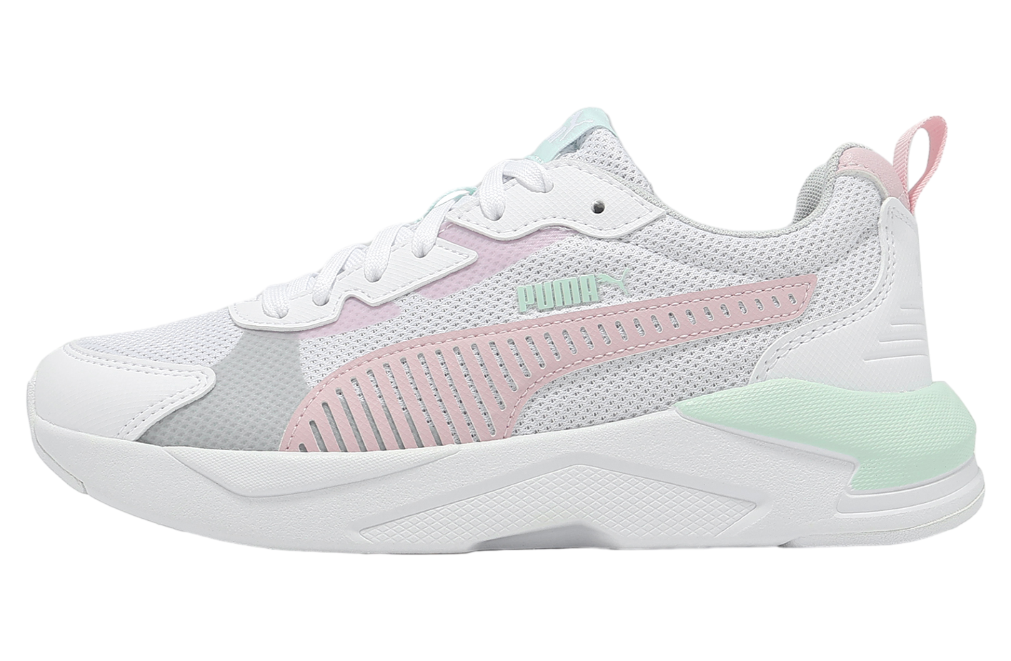 ☆PUMA☆ Coat Classic White Pink Silver 39502104 395021-04 WMNS) PUMA Court Classy 'White Pink' 395021-04