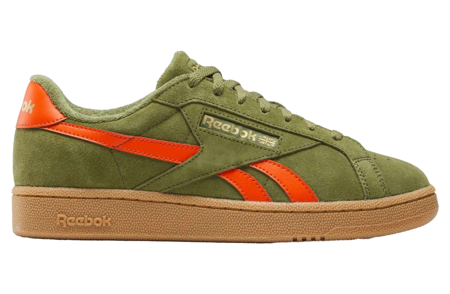 Reebok Club C Grounds UK Deep Olive / Pump Orange