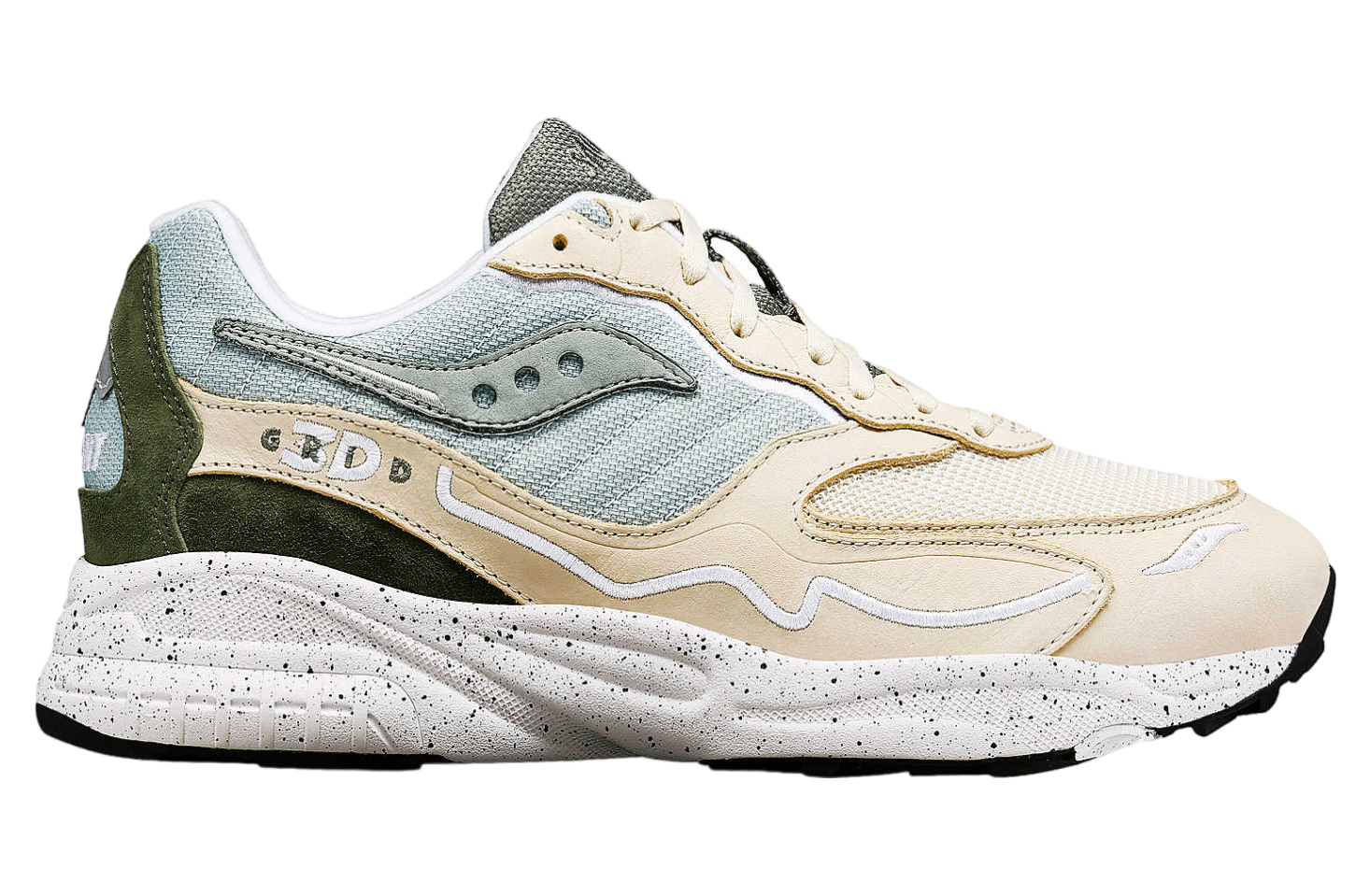 Saucony 3d Grid Hurricane Premium Beige / Green