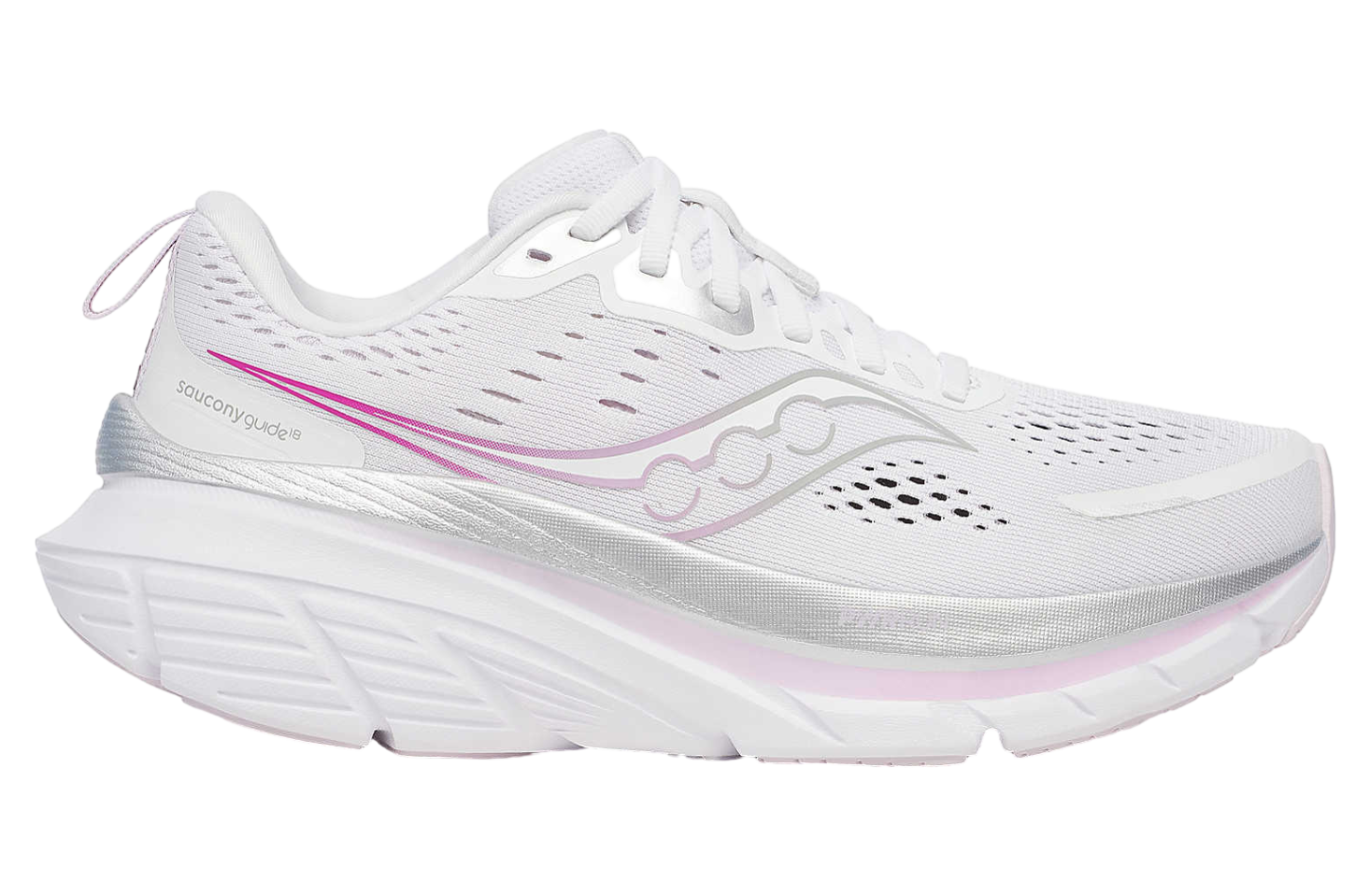 Saucony Guide 18 WMNS White / Fuchsia