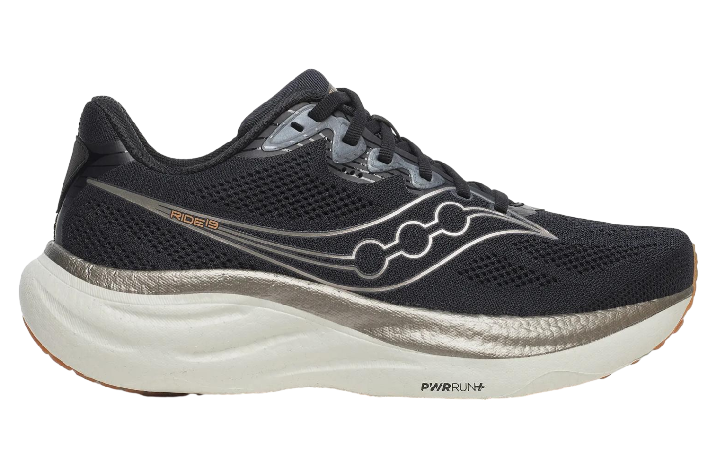 Saucony Ride 19 Wide Black / Pewter
