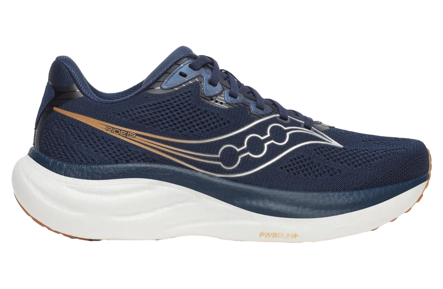 Saucony Ride 19 Wide Navy / Gum