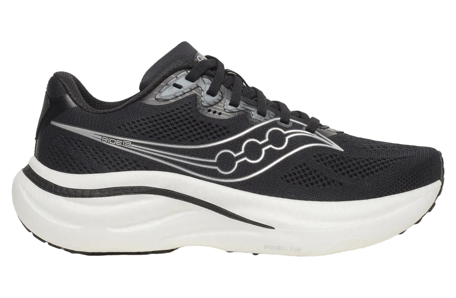 Saucony Wmns Ride 19 Wide WMNS Black / Silver