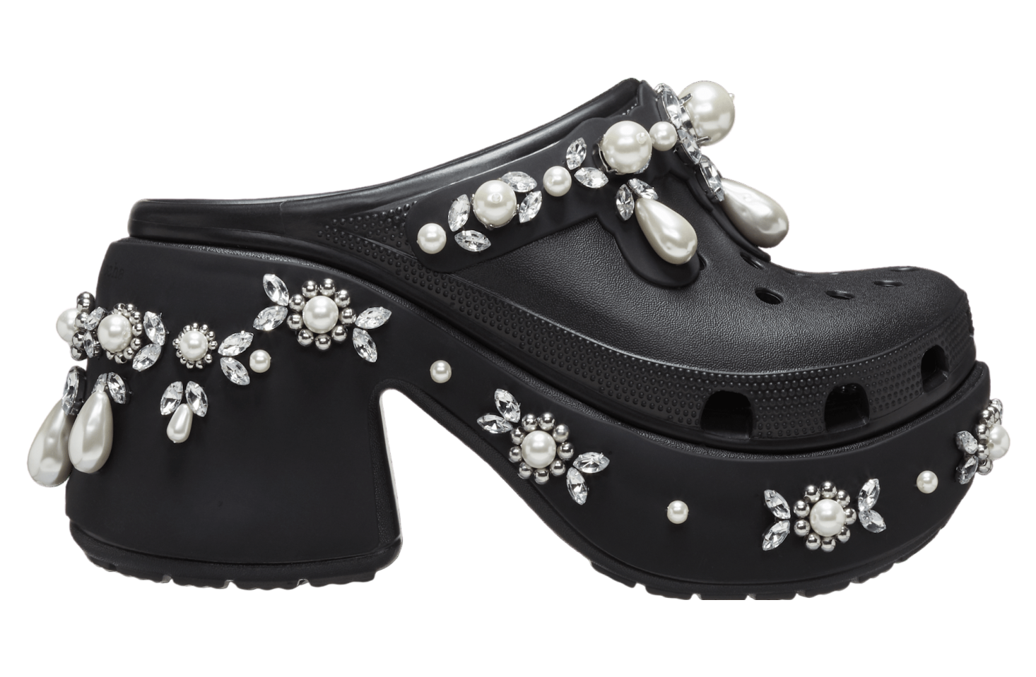 Simone Rocha X Crocs Siren Heel Clog Black