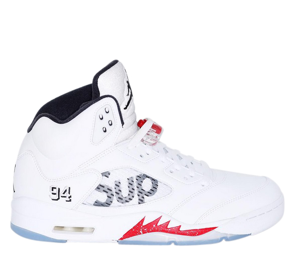 Supreme x Air Jordan 5 White 824371101