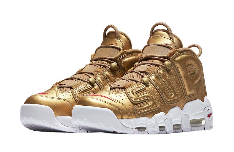 Supreme x Nike Air More Uptempo Metallic Gold 902290-700