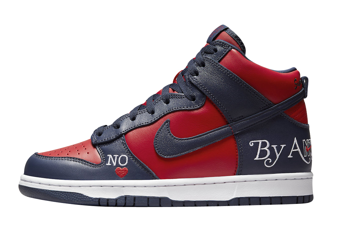 Supreme x Nike SB Dunk High By Any Means Varsity Red DN3741-600