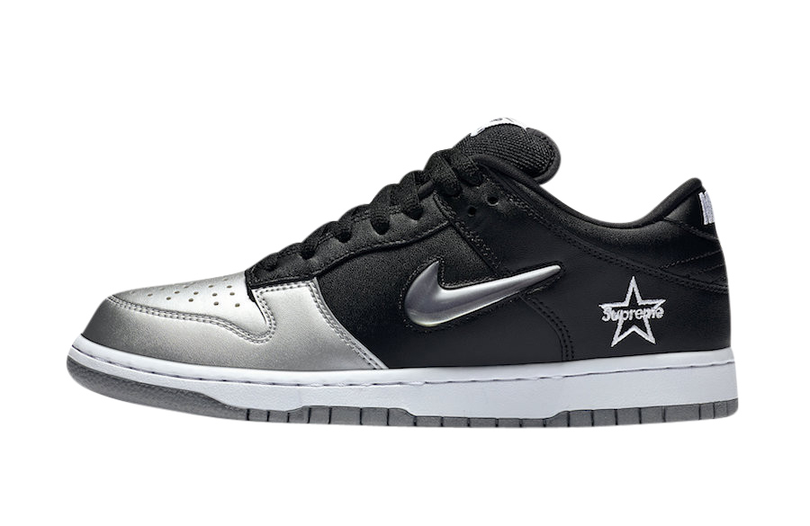 BUY Supreme X Nike SB Dunk Low Metallic Silver | Kixify Marketplace