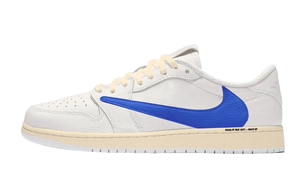 Travis Scott x Fragment Air Jordan 1 Low Sail / Military Blue