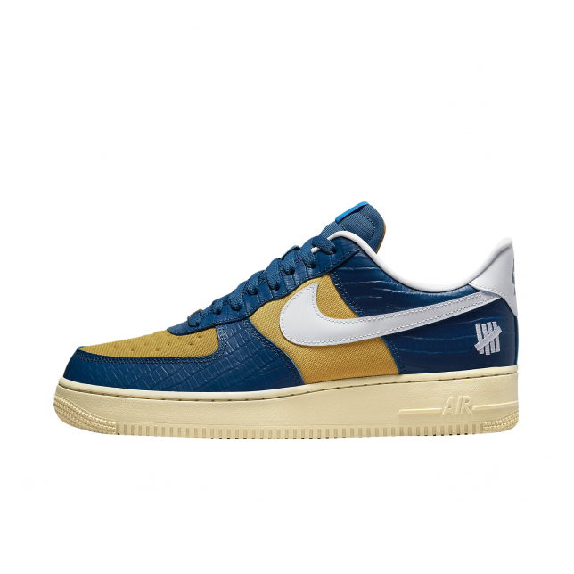 BUY Undefeated X Nike Air Force 1 5 On It Gold Blue | Kixify
