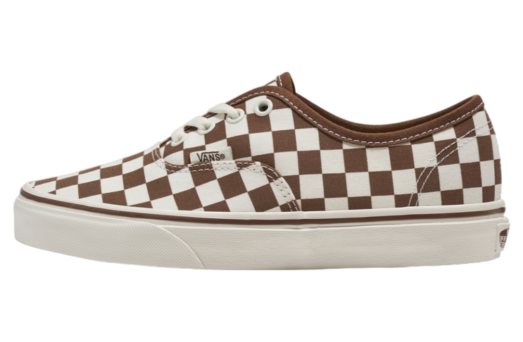 Checkerboard vans brown on sale