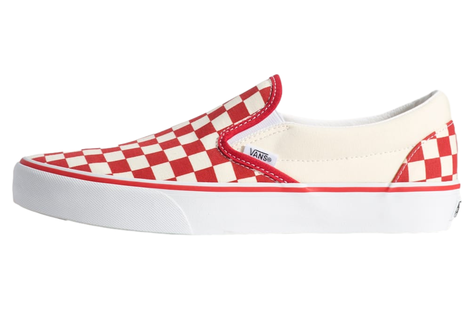 Vans Classic Slip-On Checkerboard Checkerboard Racing Red / White