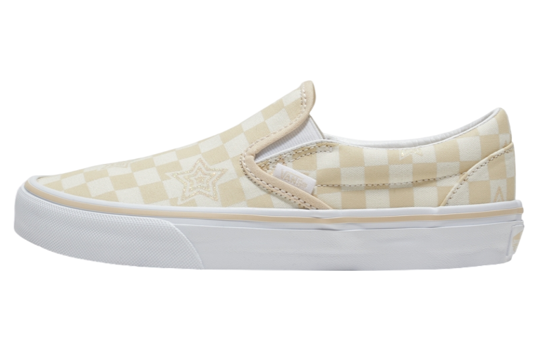 Vans Classic Slip-on Checkerboard Stars Tan