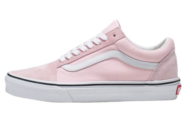 Pink and white old skool vans best sale