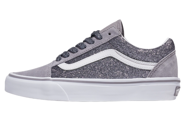 Grey glitter vans best sale