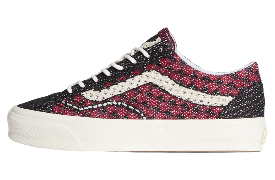 Vans Premium Old Skool Geo Check Bordeaux Red