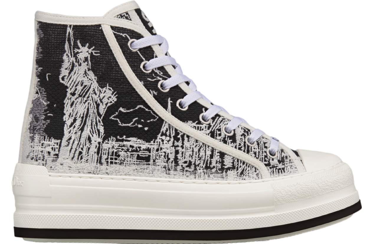 Walk n Dior High Platform WMNS Cotton Embroidered / Black