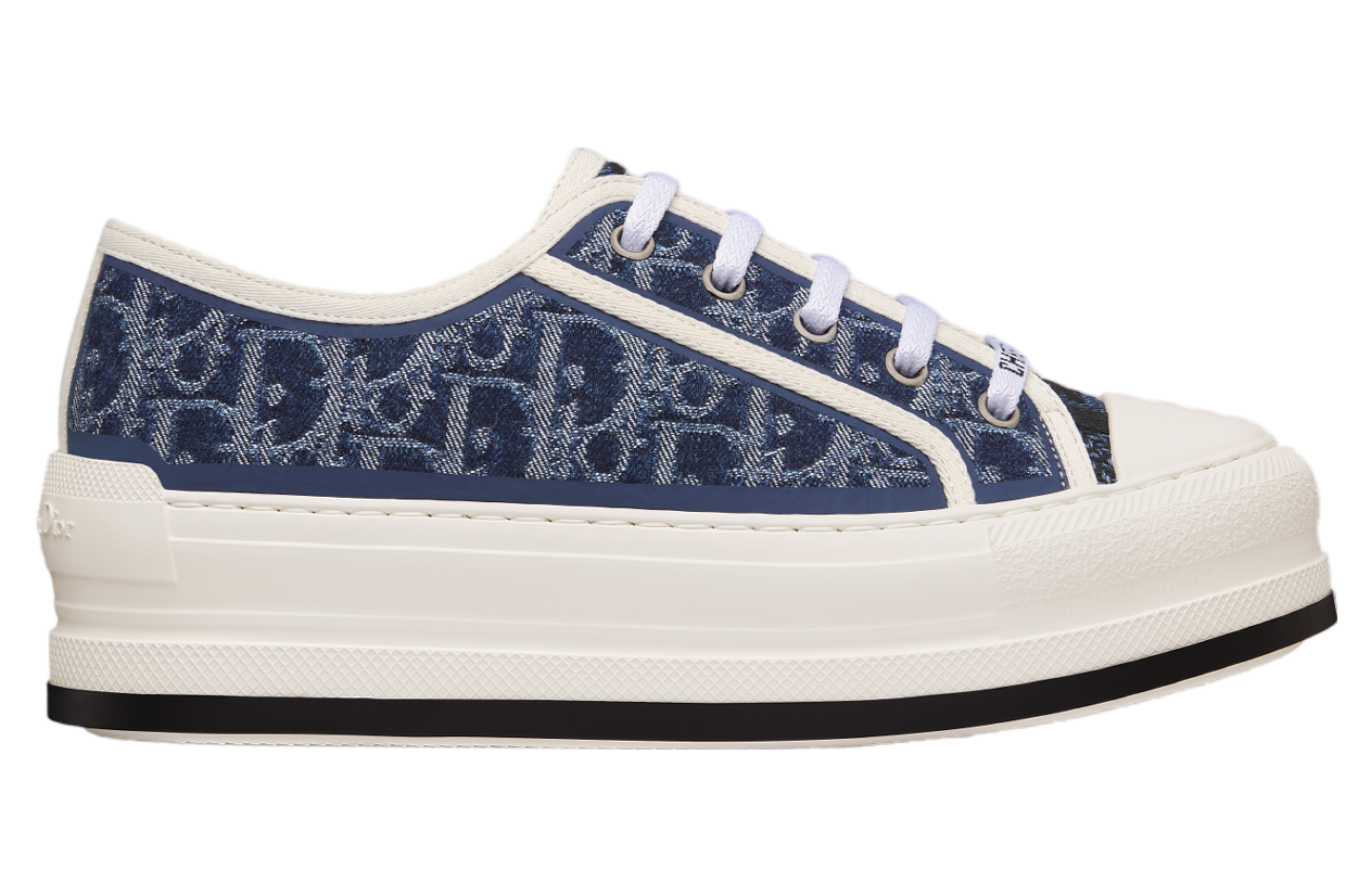 Walk n Dior Platform WMNS Blue Stonewashed / Effect Cotton Denim Embroidered