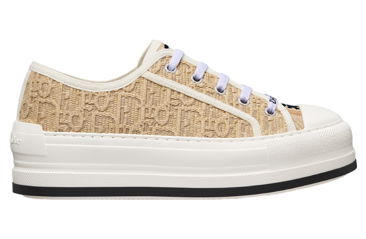 Walk n Dior Platform WMNS Natural Raffia / Effect Cotton Embroidered