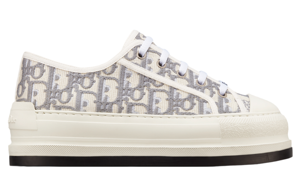 Walk n Dior Platform WMNS Stone Gray Oblique Embroidered Cotton