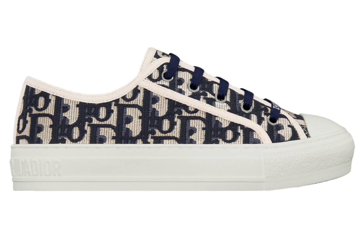 Walk n Dior WMNS Deep Blue Oblique Embroidered Cotton