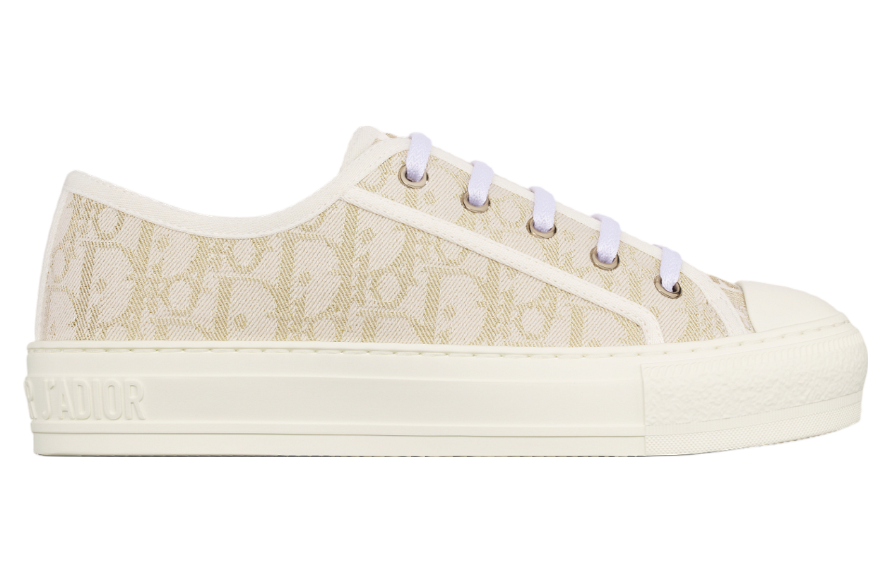 Dior｜SNEAKERS (KCK250DJE 62K) Walkndior WMNS White Cotton Canvas / Gold - Jan 2025