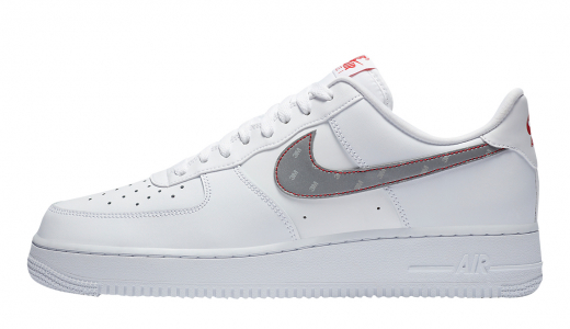 3M x Nike Air Force 1 Low Swoosh White White/Metallic Silver-Total Orange-White CT2296-100