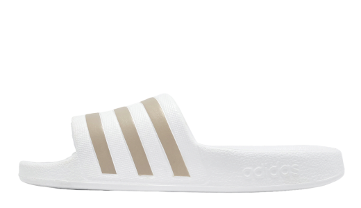 Adidas Adilette Aqua Cloud White / Platinum Metallic Cloud White/Platinum Metallic EF1730