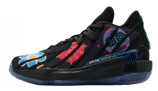 adidas Dame 7 Core Black Semi Solar Pink Core Black/Semi Solar Pink/Bold Gold FZ3189