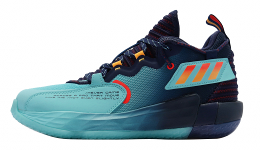 adidas Dame 7 EXTPLY Dark Blue Pulse Aqua Dark Blue/Pulse Aqua/Solar Red GV9878