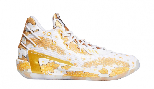 adidas Dame 7 Ric Flair White Gold Cloud White/Gold Metallic-Core Black FX6616