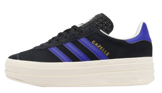 adidas WMNS Gazelle Bold Lucky Blue Core Black/Lucky Blue/Gold Metallic HQ4408