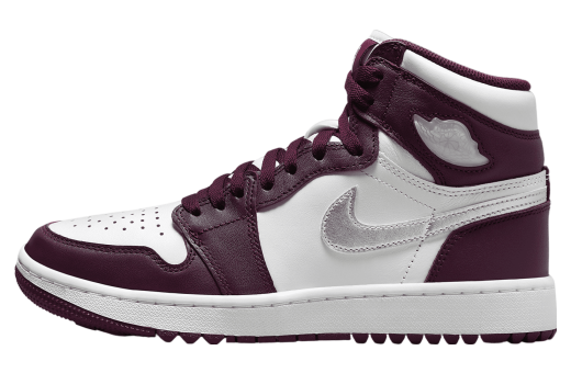 Air Jordan 1 High Golf Bordeaux White/Bordeaux-Metallic Silver DQ0660-103