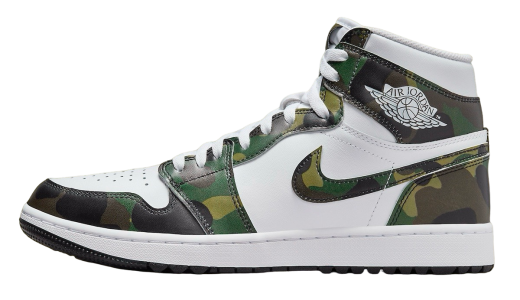 Air Jordan 1 High Golf Camo Legion Green/Black-White DQ0660-300