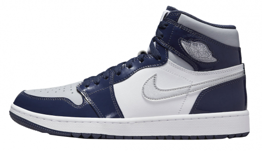 Air Jordan 1 High Golf Midnight Navy White/Metallic Silver-Midnight Navy DQ0660-100