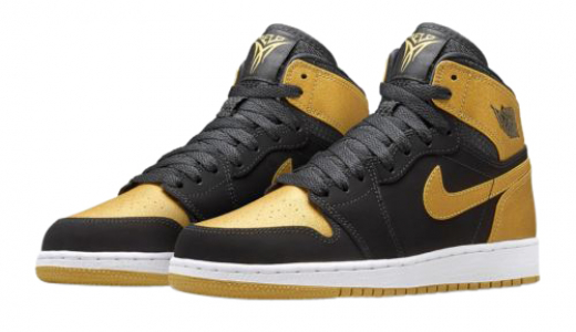 Air Jordan 1 High GS Melo PE Black/Metallic Gold-White 705300-026