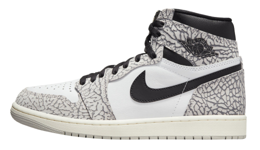 Air Jordan 1 High OG Elephant Print Tech Grey/Muslin-Black-White DZ5485-052