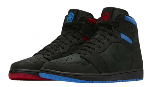 Air Jordan 1 High Quai 54 Black/Italy Blue-University Red AH1040-054