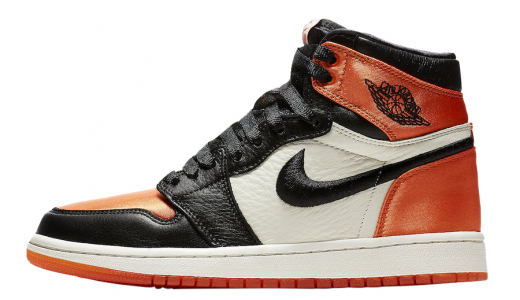 Air Jordan 1 High WMNS Satin Shattered Backboard Black/Starfish-Sail-Black AV3725-010