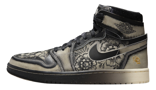 Air Jordan 1 High Zoom Comfort 2 Dia De Muertos Black/Black-Pale Ivory FQ8155-010