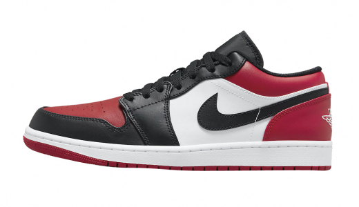 Air Jordan 1 Low Bred Toe White/Black-University Red 553558-612