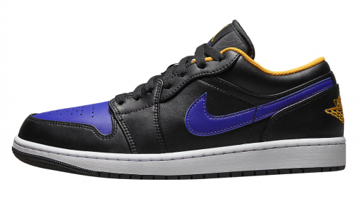 Air Jordan 1 Low Dark Concord Black/Dark Concord-Taxi 553558-075