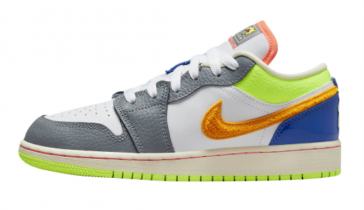 Air Jordan 1 Low GS Hoops White/Coconut Milk-Shadow Green-Laser Orange FB1835-181