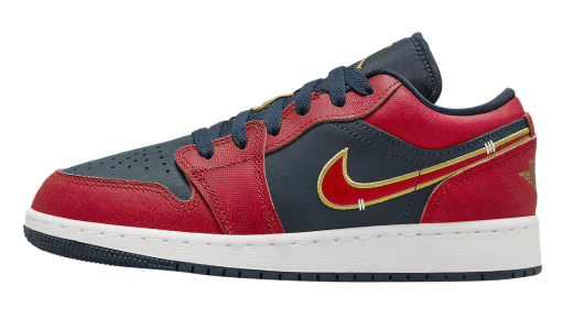 Air Jordan 1 Low GS Olympic Navy/Red-Gold FQ7380-400