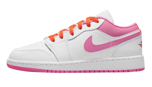 Air Jordan 1 Low GS Pinksicle White/Safety Orange-Pinksicle DR9498-168